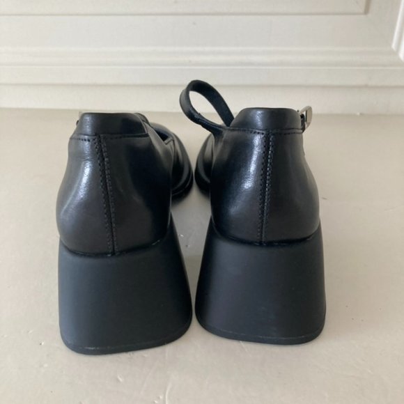 NWOT Vagabond Free People Ansie Mary Jane Black Leather Heels Sz 36 - Picture 6 of 8